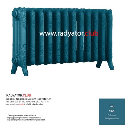 Ral 5025 Blue Dekoratif Köşe Radyatör Vanası Ral 5025 Blue Dekoratif Köşe Radyatör Vanası